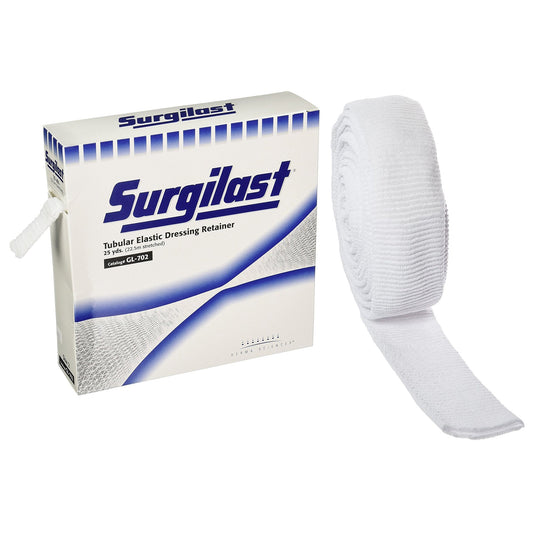 Elastic Net Retainer Dressing Surgilast® Tubular Elastic 25 Yard Size 2 White Small Leg / Arm / Hand / Foot NonSterile