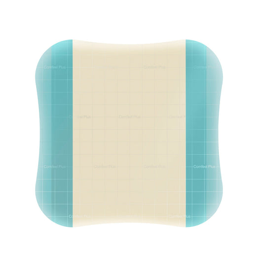 Hydrocolloid Dressing Comfeel® Plus Film Backing 6 X 6 Inch Square Hydrocolloid / Sodium Carboxymethylcellulose (CMC) / Film
