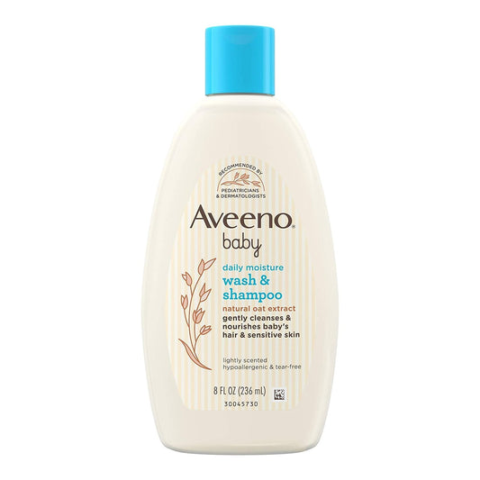 Baby Shampoo and Body Wash Aveeno® Baby 8 oz. Flip Top Bottle Light Scent