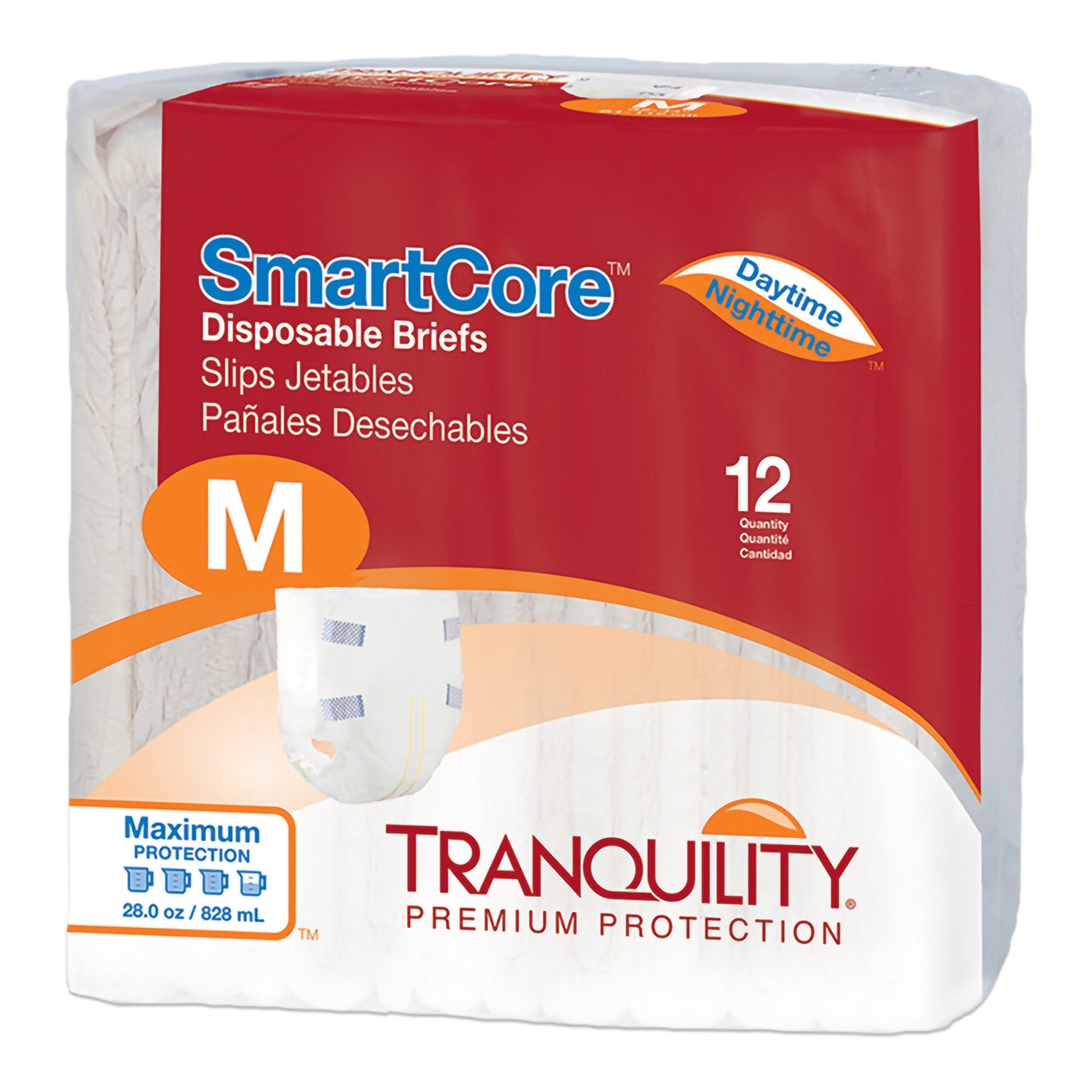 Unisex Adult Incontinence Brief Tranquility SmartCore™ Medium Disposable Heavy Absorbency