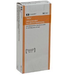 Antimicrobial Island Dressing Telfa™ AMD 4 X 10 Inch Rectangle Sterile Film Backing