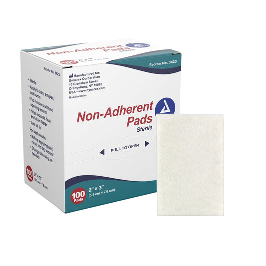 Non-Adherent Dressing Dynarex® 2 X 3 Inch Sterile 100 per Pack