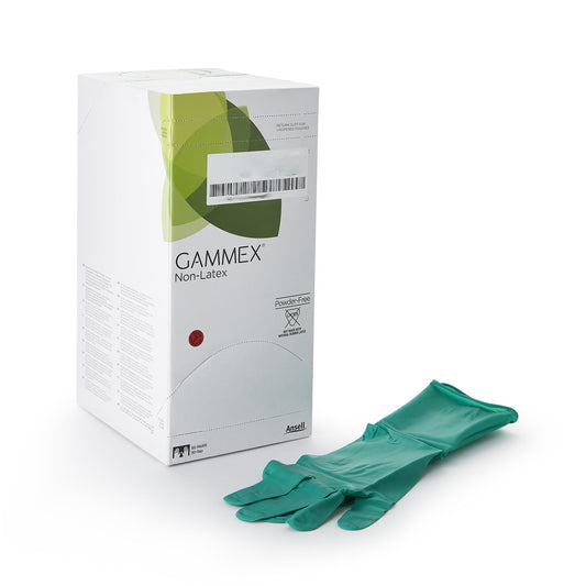 Surgical Glove GAMMEX® Non-Latex Size 8.5 Sterile Polyisoprene Standard Cuff Length Micro-Textured Green Chemo Tested