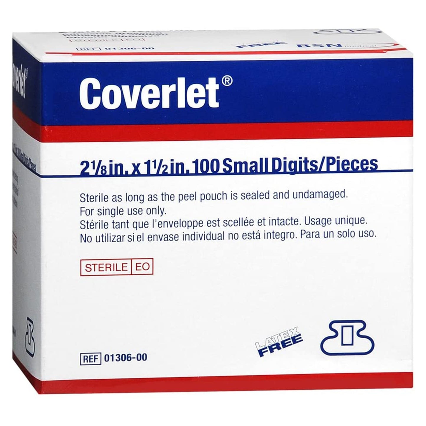 Adhesive Strip Coverlet® Fabric Tan 1-1/2 X 2-1/2 Inch Sterile