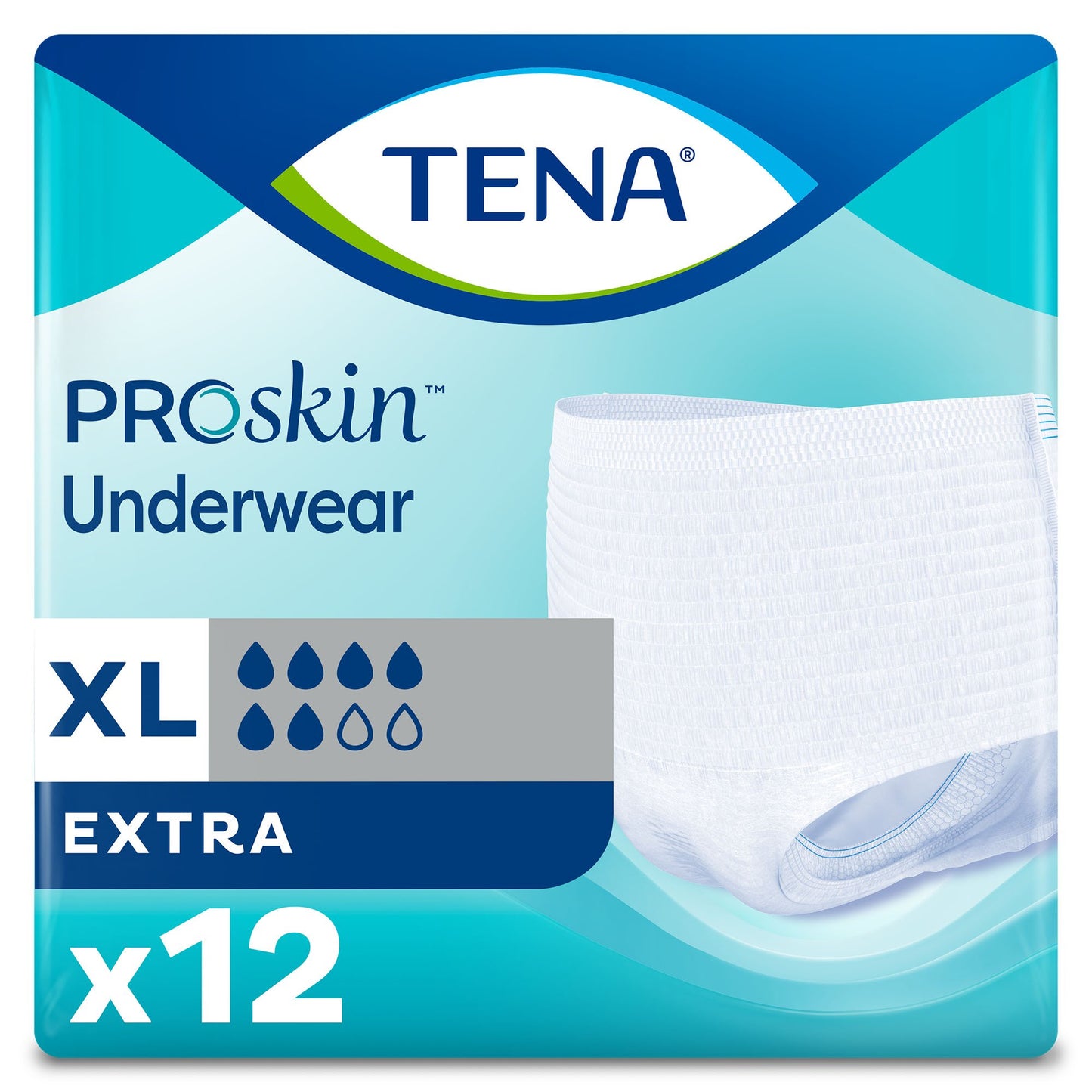 Unisex Adult Absorbent Underwear TENA® ProSkin™ Extra Pull On with Tear Away Seams X-Large Disposable Moderate Absorbency