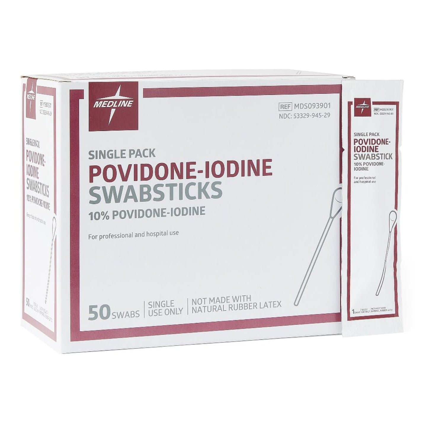 Impregnated Swabstick 10% Strength Povidone-Iodine Individual Packet NonSterile