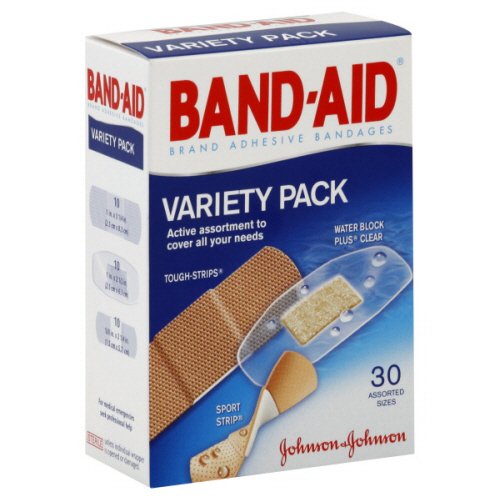 Adhesive Strip Band-Aid® Variety Pack Fabric / Plastic Clear / Tan 1 X 2-1/2 Inch / 1 X 3-1/4 Inch /.625 X 2-1/4 Inch Sterile