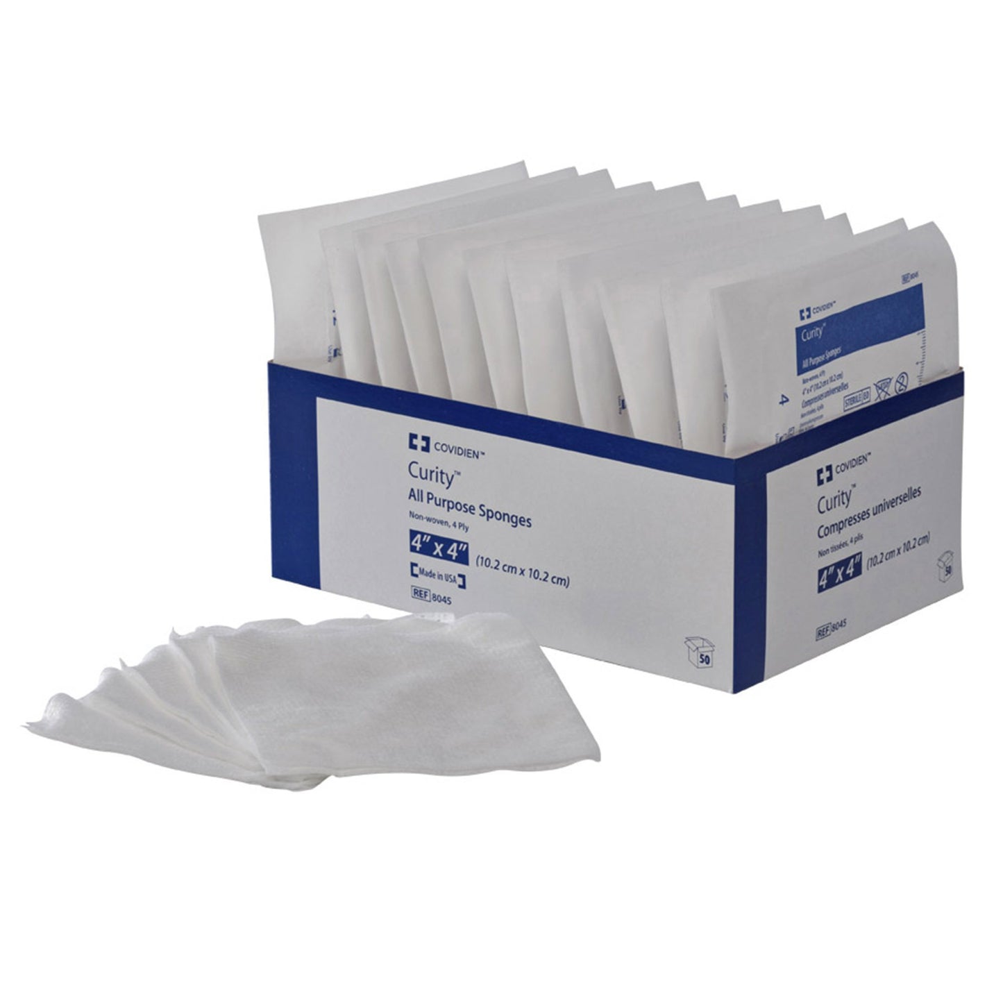 Nonwoven Sponge Curity™ 4 X 4 Inch 4-Ply Sterile 5 per Pouch
