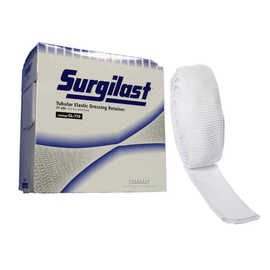 Elastic Net Retainer Dressing Surgilast® Tubular Elastic 25 Yard Size 9 White Large Chest / Back / Perineum / Axilla NonSterile