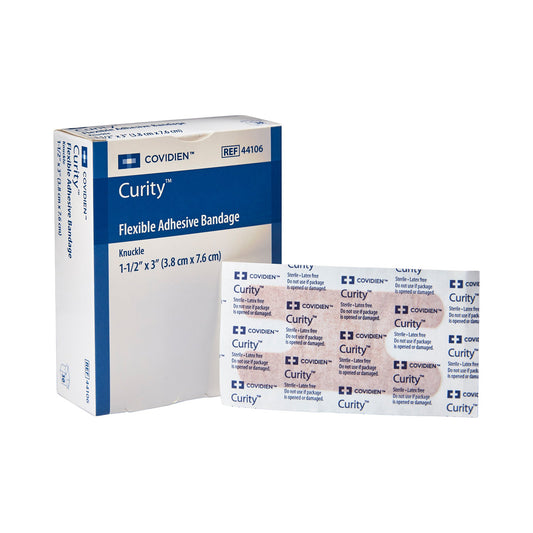 Adhesive Strip Curity™ Fabric Tan 1-1/2 X 3 Inch Sterile