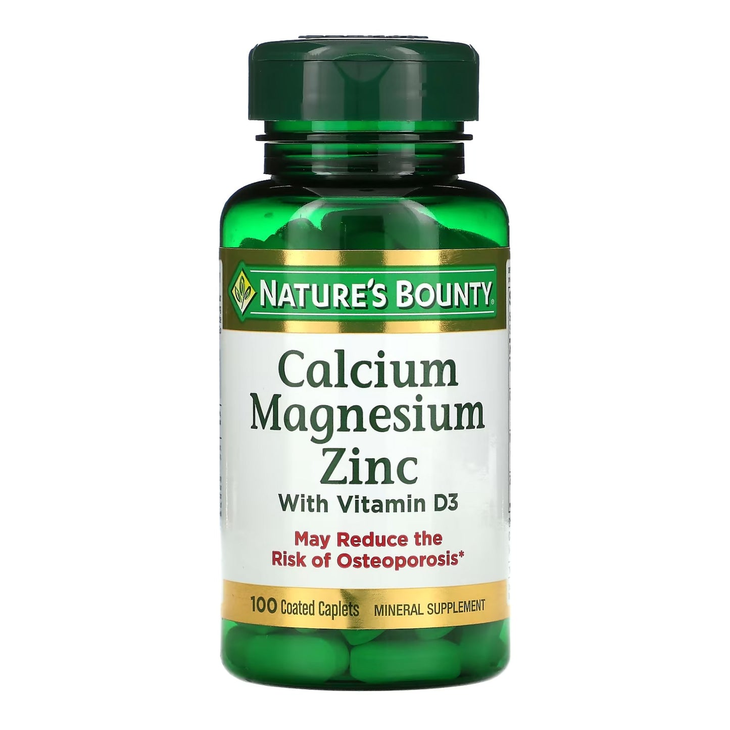 Vitamin Supplement Nature's Bounty® Calcium / Mag / Zinc Capsule 100 per Bottle