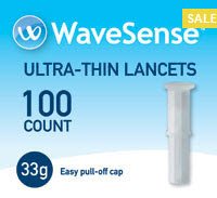 Lancet for Lancing Device Wavesense® 33 Gauge Non-Safety Twist Off Cap Finger