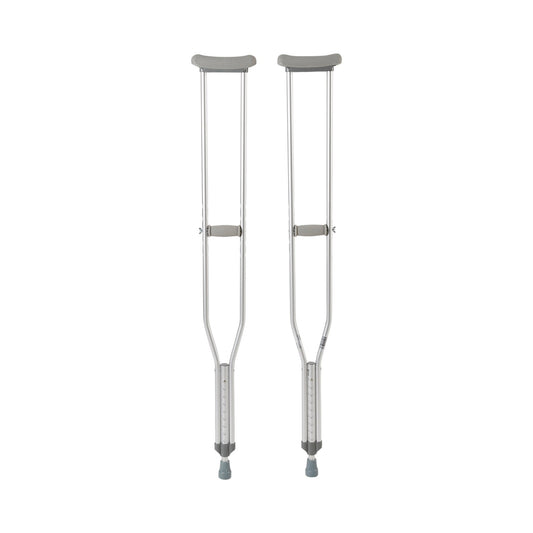 Underarm Crutches McKesson Tall Adult 5 Foot 10 Inch to 6 Foot 6 Inch User Height Aluminum Frame 350 lbs. Weight Capacity