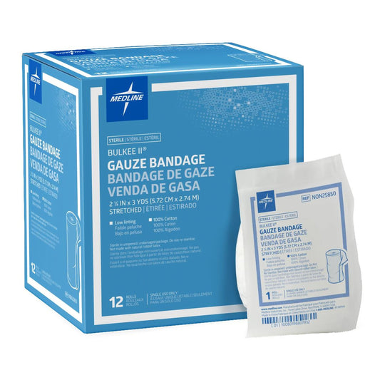 Fluff Bandage Roll Bulkee II® 2-1/4 Inch X 3 Yard 6-Ply Sterile 1 per Pack