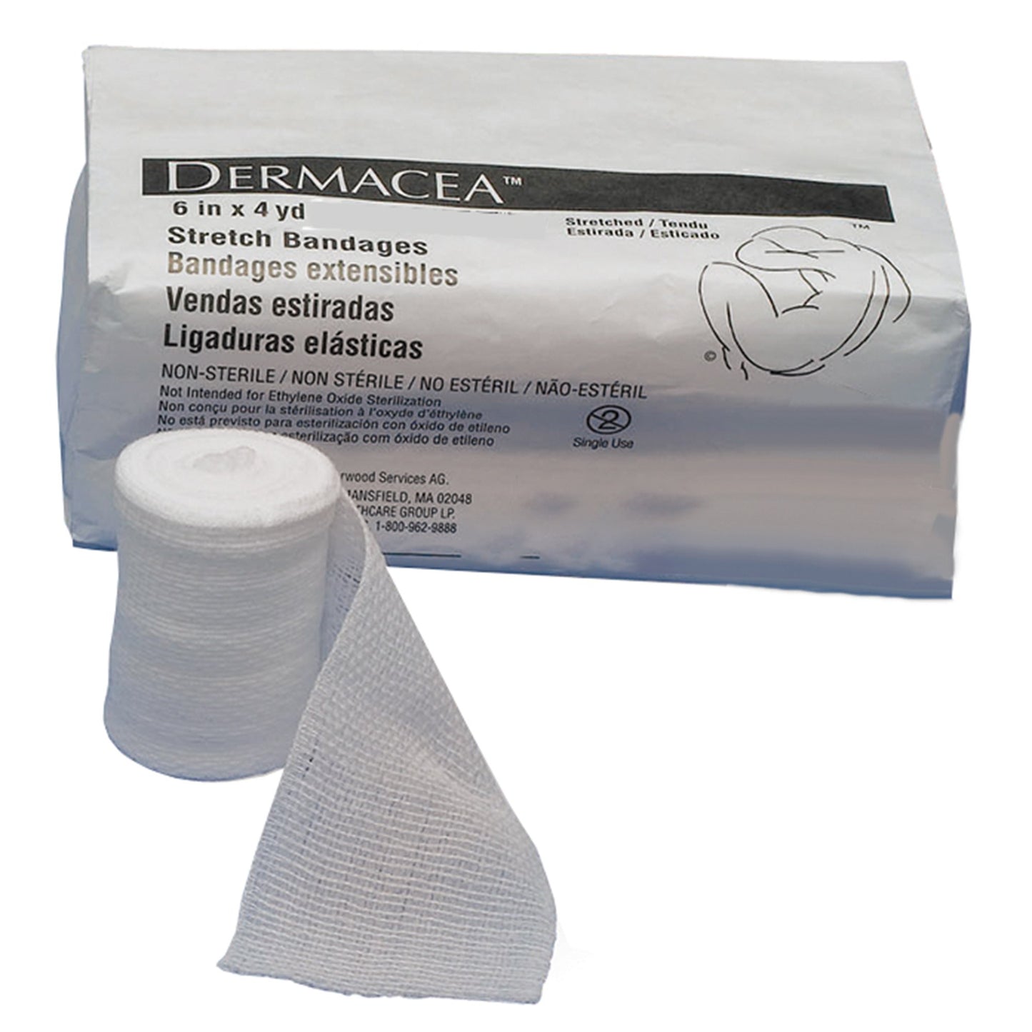 Conforming Bandage Dermacea™ 6 Inch X 4 Yard 1-Ply Sterile 1 per Pack