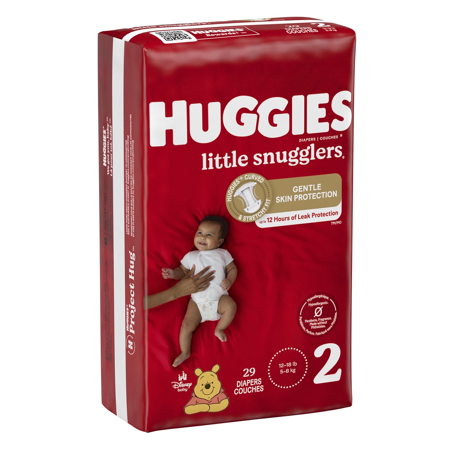 Unisex Baby Diaper Huggies® Little Snugglers Size 2 Disposable Heavy Absorbency