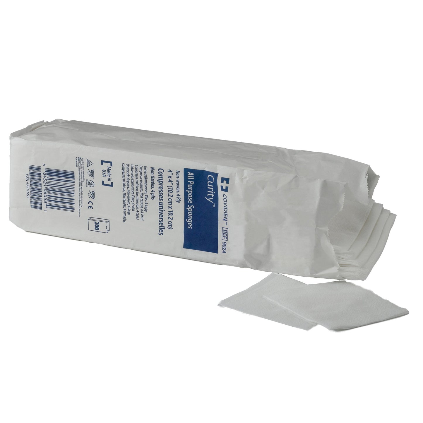 Nonwoven Sponge Curity™ 2 X 2 Inch 3-Ply NonSterile 200 per Pack