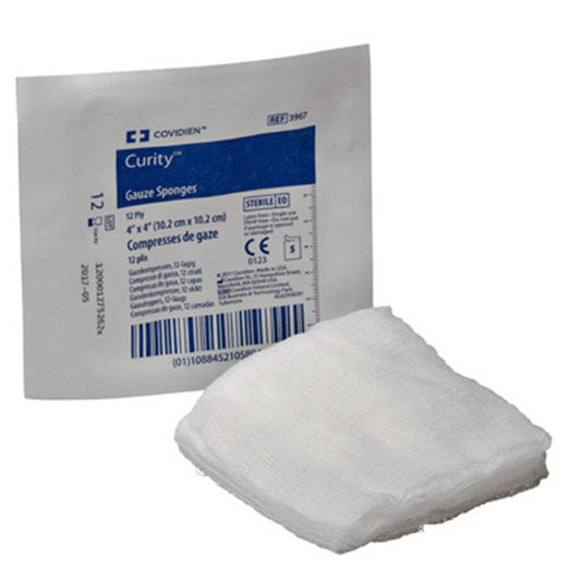Gauze Sponge Curity™ 4 X 4 Inch 12-Ply Sterile 5 per Pack