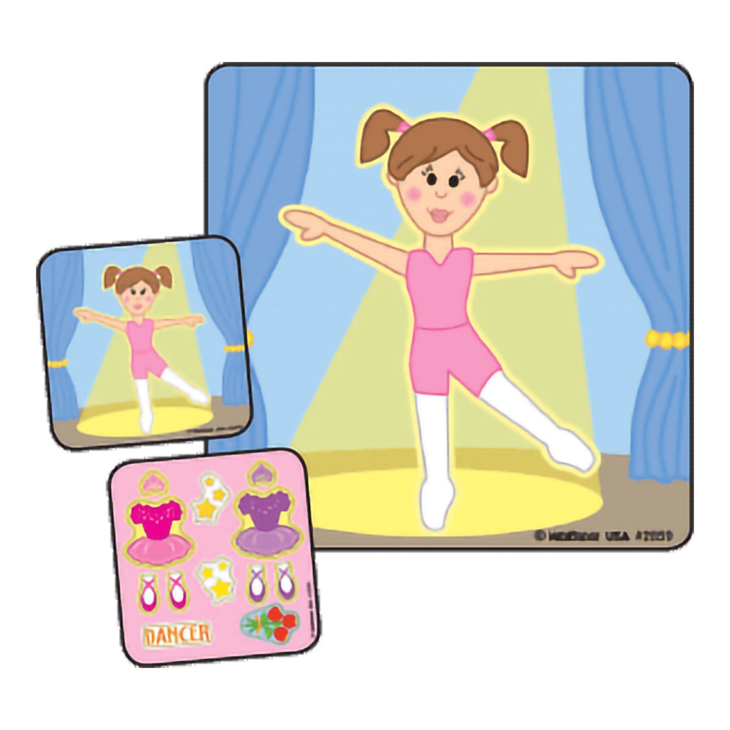 Make-A-Sticker™ 90 per Unit Ballerina Make - A - Sticker , Assorted Sticker 2-1/2 Inch