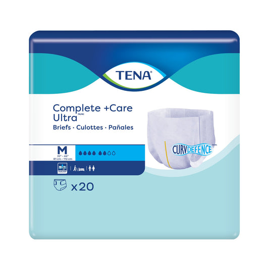 Unisex Adult Incontinence Brief TENA Complete + Care Ultra™ Medium Disposable Moderate Absorbency
