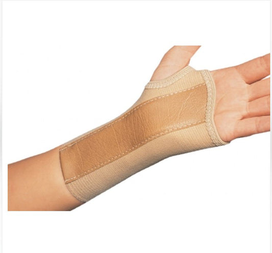 Wrist Brace ProCare® Low Profile / Contoured / Wraparound Aluminum / Cotton / Elastic Left Hand Beige Large