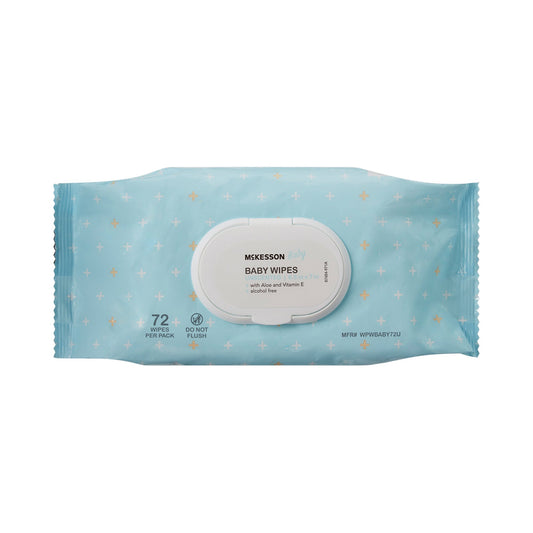 Baby Wipe McKesson Soft Pack Unscented 72 Count