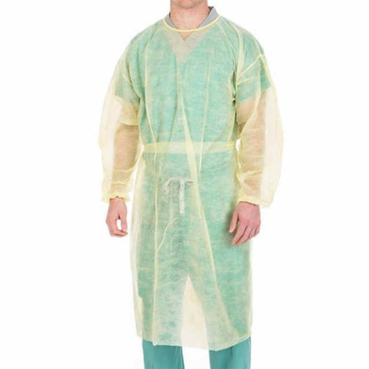 Protective Procedure Gown Cardinal Health™ One Size Fits Most Yellow NonSterile Not Rated Disposable