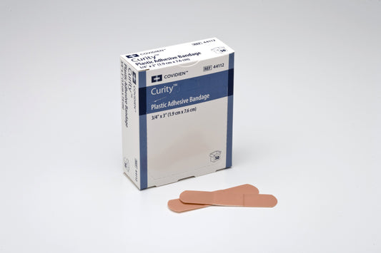 Adhesive Strip Curity™ Plastic Tan 3/4 X 3 Inch Sterile