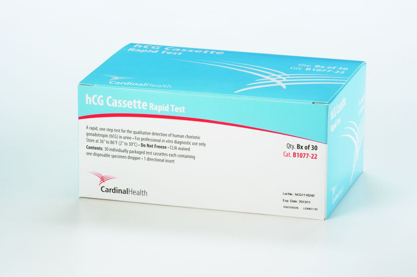 Reproductive Health Test Kit hCG Pregnancy Test 30 Tests CLIA Waived Sample Dependent