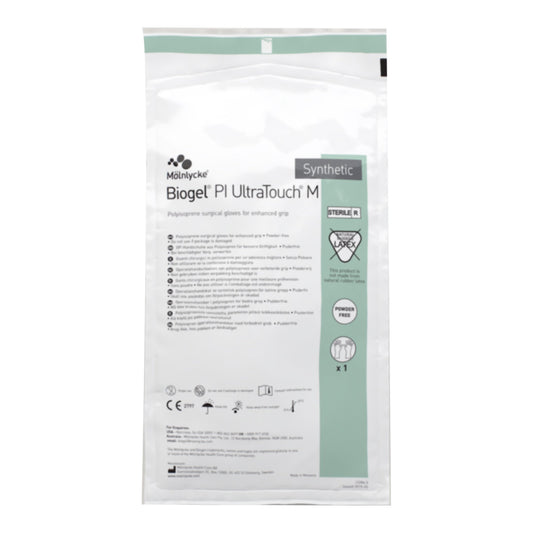 Surgical Glove Biogel® PI UltraTouch™ M Size 6.5 Sterile Polyisoprene Standard Cuff Length Micro-Textured Straw Not Chemo Approved