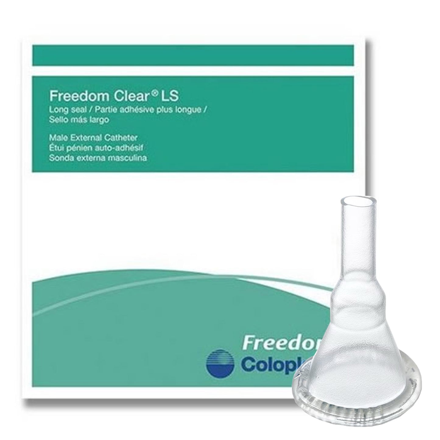 Male External Catheter Freedom Clear® LS Self-Adhesive Seal Silicone Small