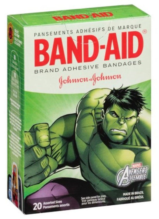 Adhesive Strip Band-Aid® Plastic Kid Design (Avengers) 5/8 X 2-1/4 Inch / 3/4 X 3 Inch Sterile