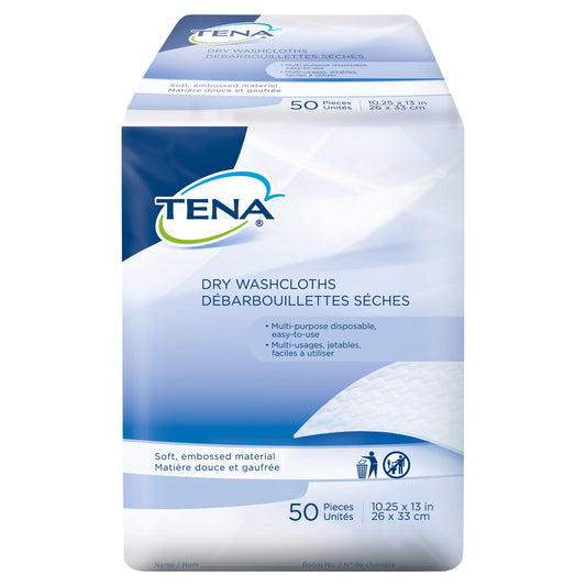 Washcloth TENA® 10-1/4 X 13 Inch White Disposable