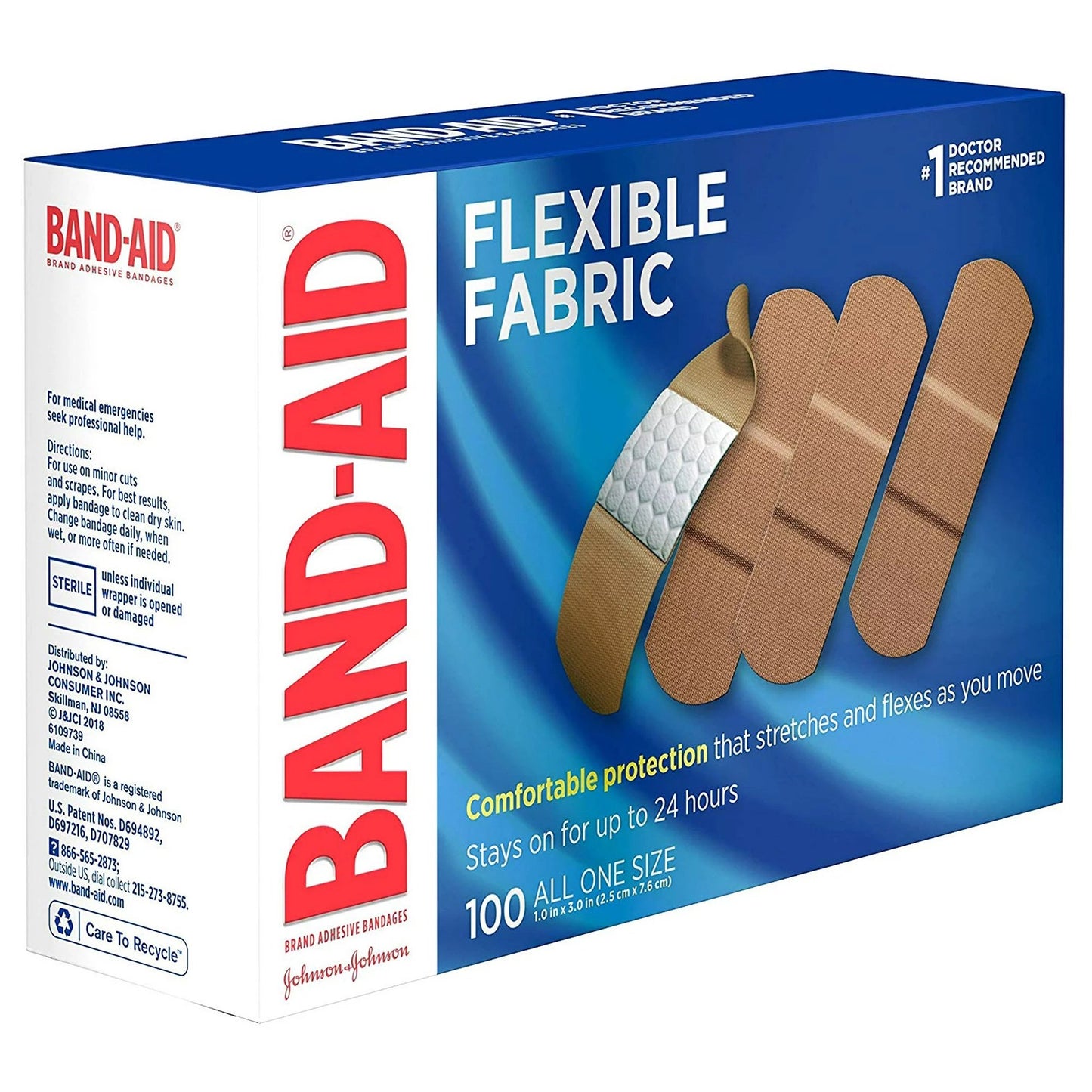 Adhesive Strip Band-Aid® Fabric Tan 1 X 3 Inch Sterile