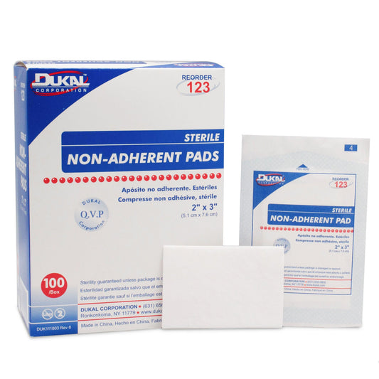 Non-Adherent Dressing Dukal™ 2 X 3 Inch Sterile 1 per Pack