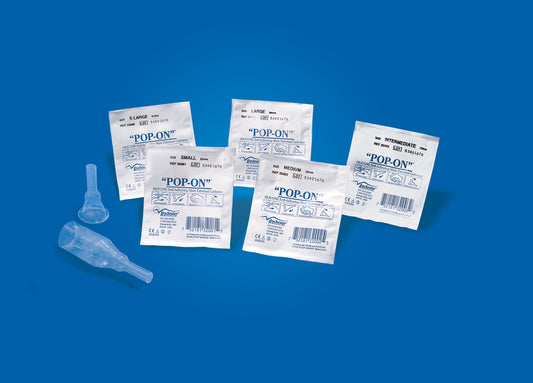 Male External Catheter Pop-On® Self-Adhesive Strip Silicone Medium