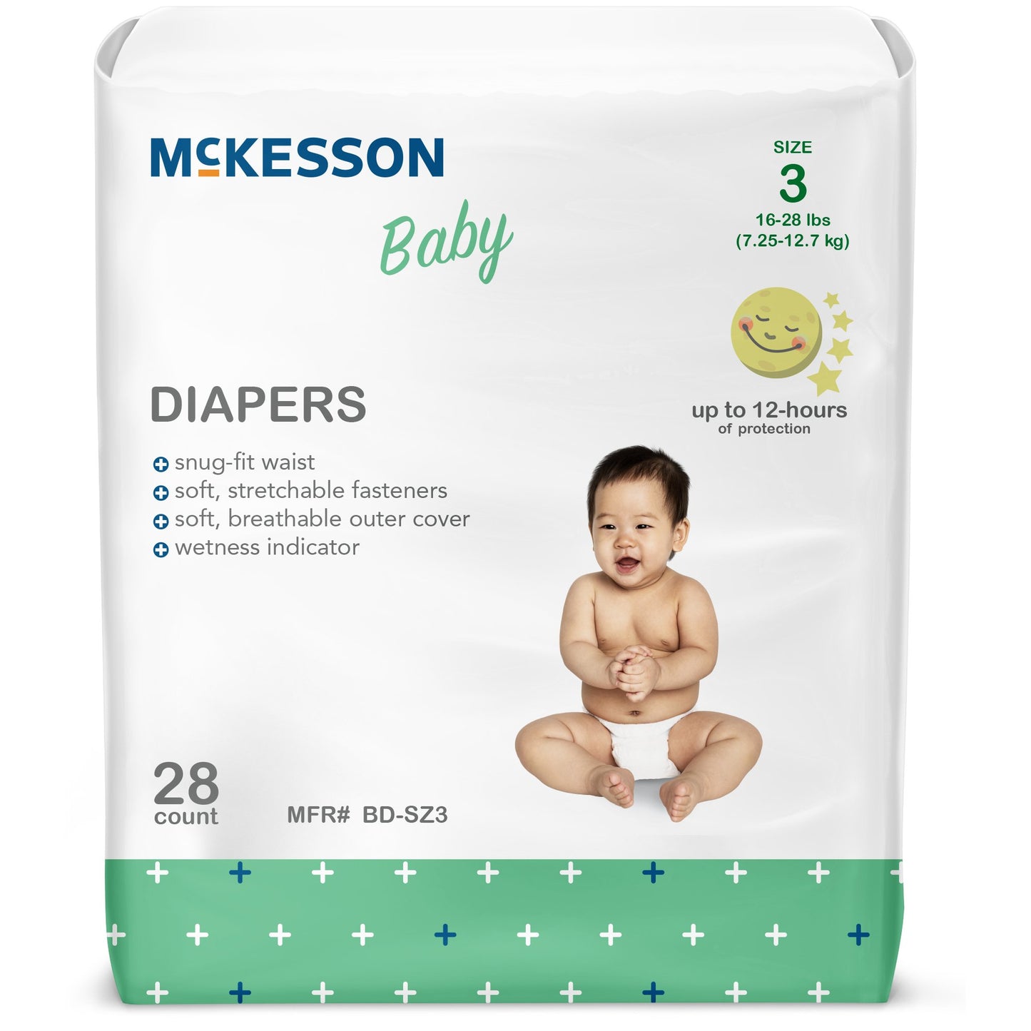 Unisex Baby Diaper McKesson Size 3 Disposable Heavy Absorbency