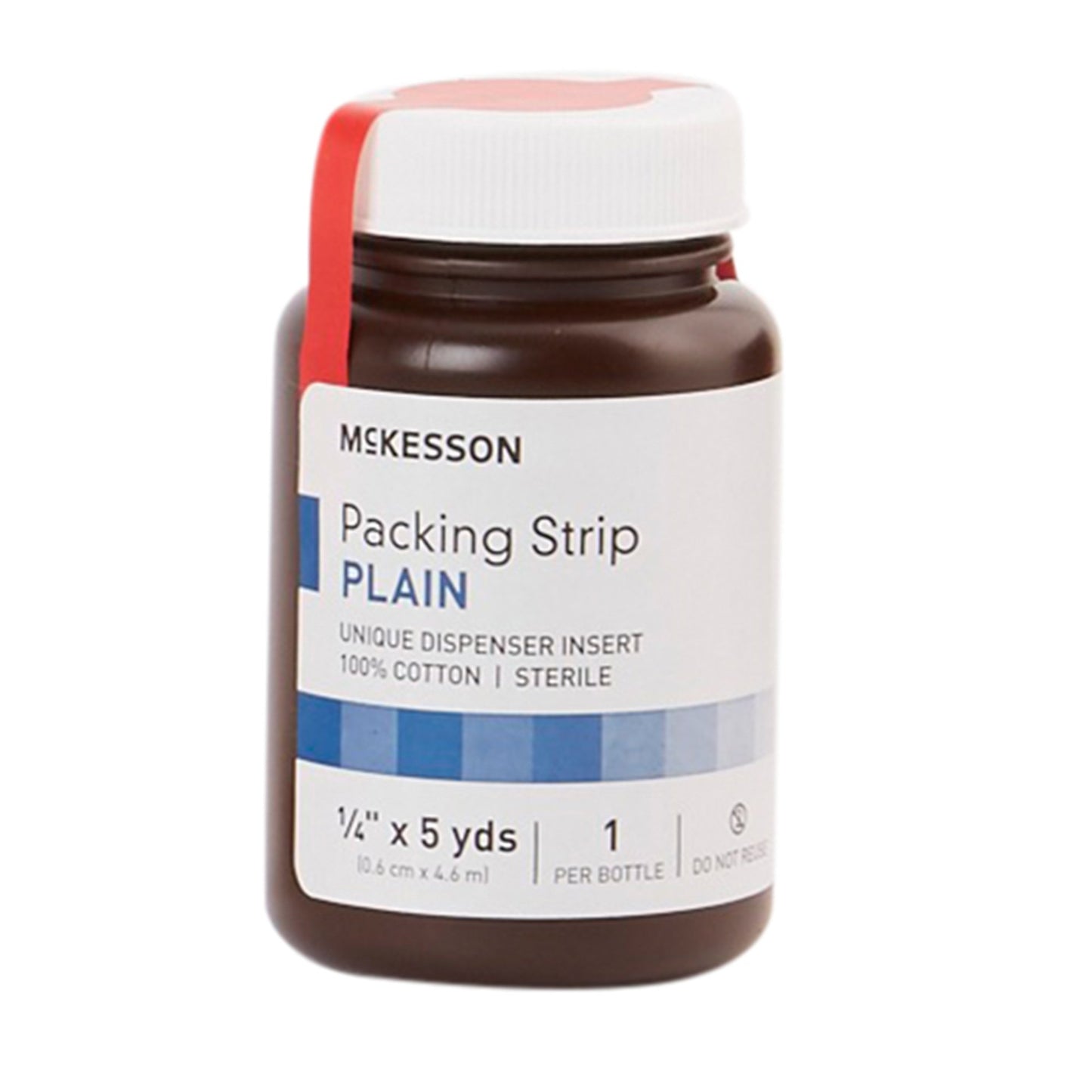 Wound Packing Strip McKesson Non-Impregnated 1/4 Inch X 5 Yard Sterile Plain