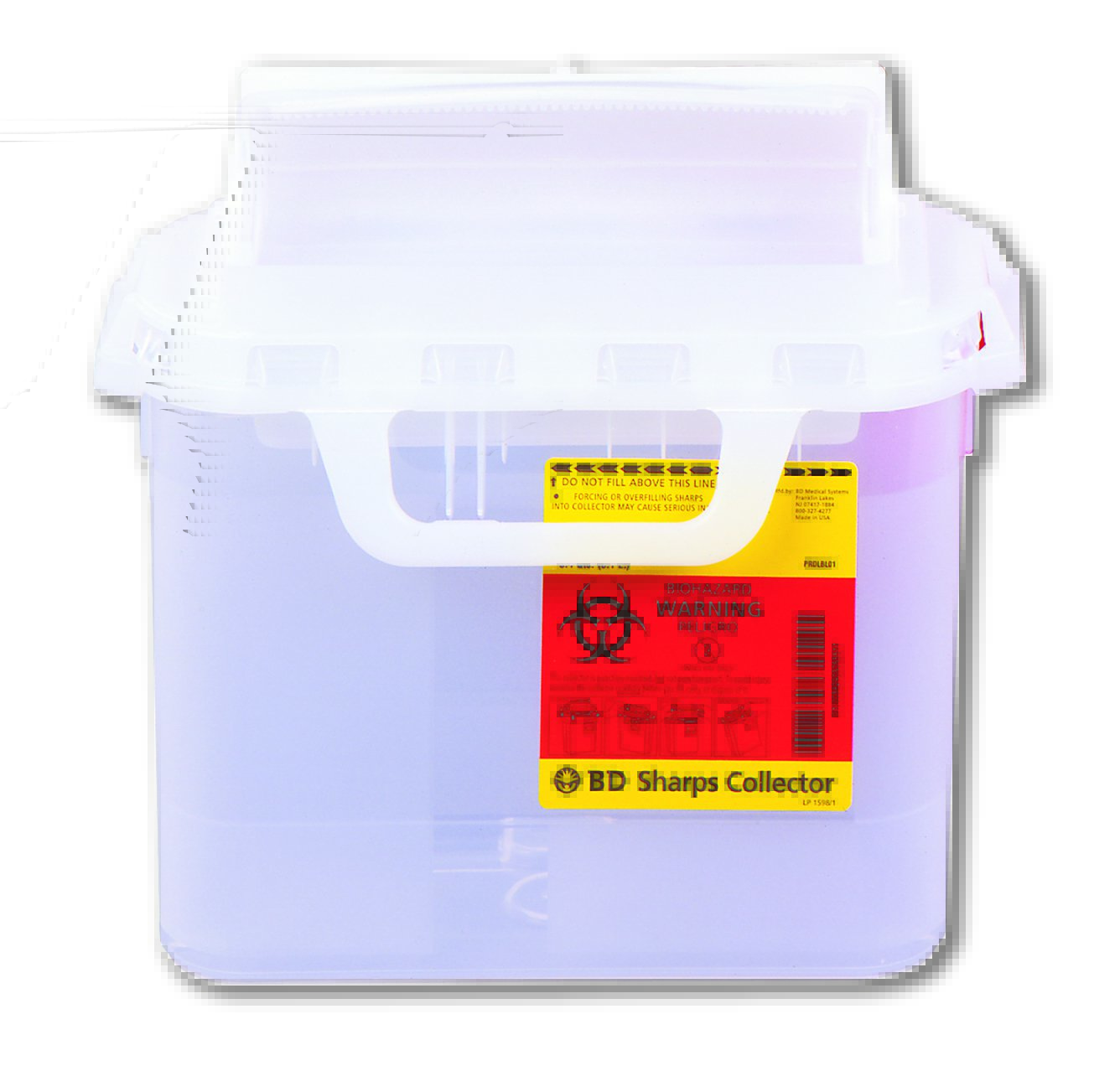 Sharps Container BD™ Gardian Pearl Base 11-7/10 H X 16-3/5 W X 4-1/2 D Inch Horizontal Entry 1.35 Gallon