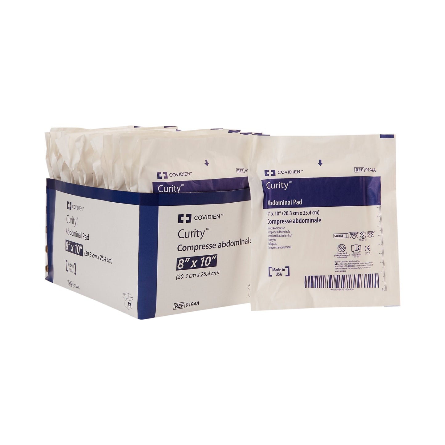 Abdominal Pad Curity™ 8 X 10 Inch Sterile 1 per Pack