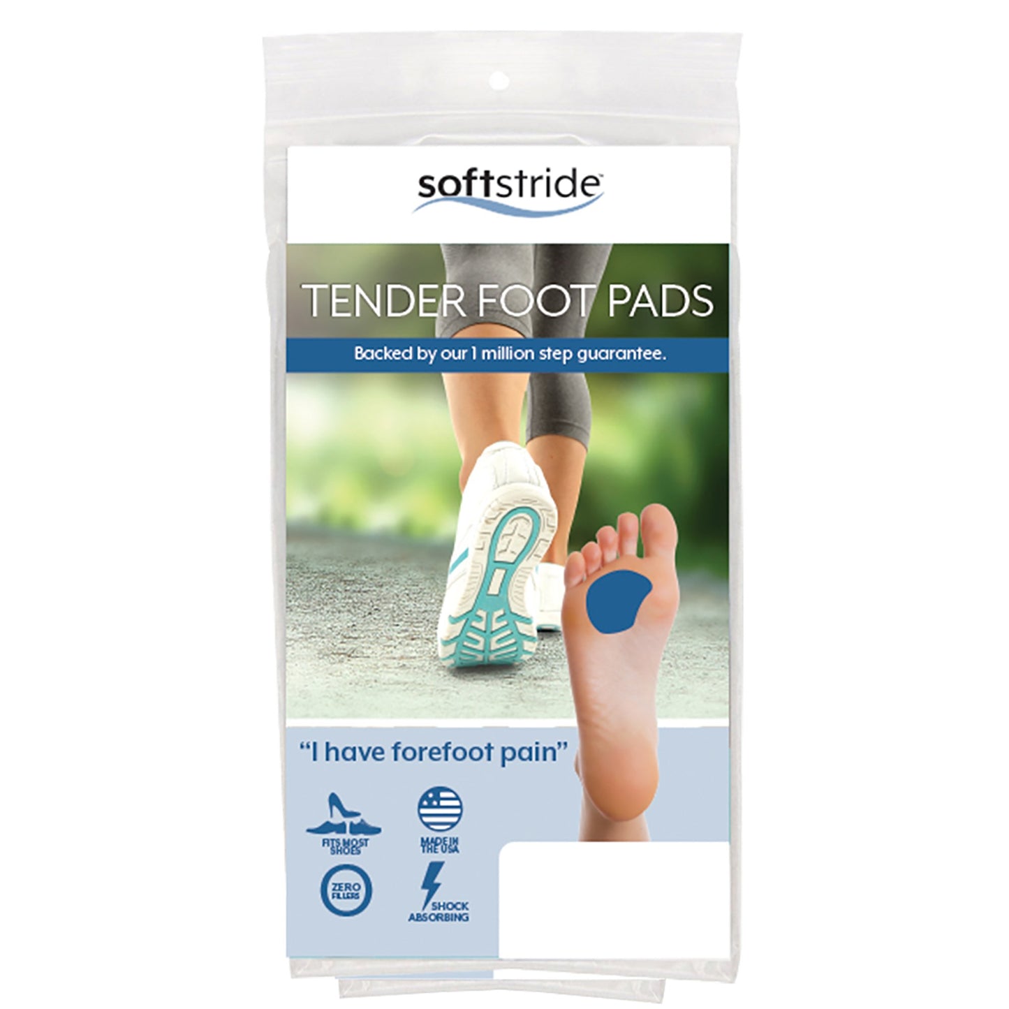 Shoe Insert Soft Stride™ Tender Foot Viscoelastic Polymer Female 8 to 10 / Male 6-1/2 to 8-1/2