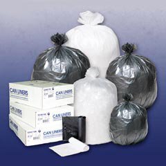 Trash Bag Inteplast Group 55 gal. Clear HDPE 14 Mic. 36 X 60 Inch Star Seal Bottom Coreless Roll