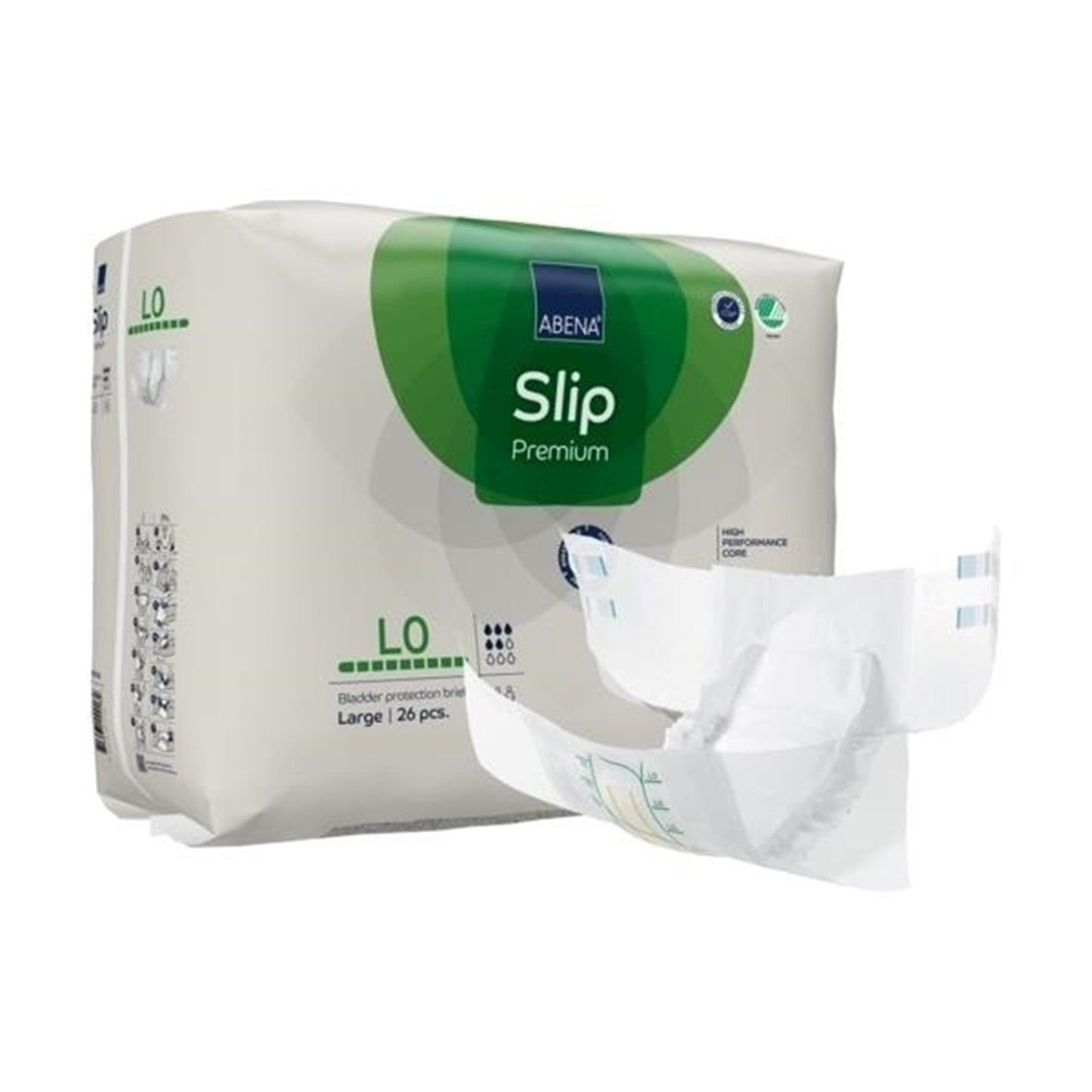 Unisex Adult Incontinence Brief Abena® Slip Premium L0 Large Disposable Heavy Absorbency