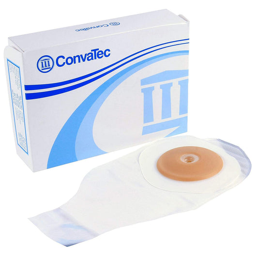 Colostomy Pouch ActiveLife® One-Piece System 12 Inch Length Flat, Pre-Cut 1 Inch Stoma Drainable