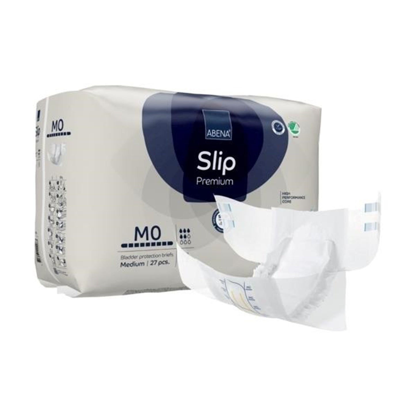 Unisex Adult Incontinence Brief Abena® Slip Premium M0 Medium Disposable Heavy Absorbency