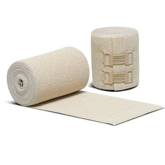 Elastic Bandage LoPress® 4-7/10 Inch X 5-2/5 Yard Clip Detached Closure Tan NonSterile Standard Compression