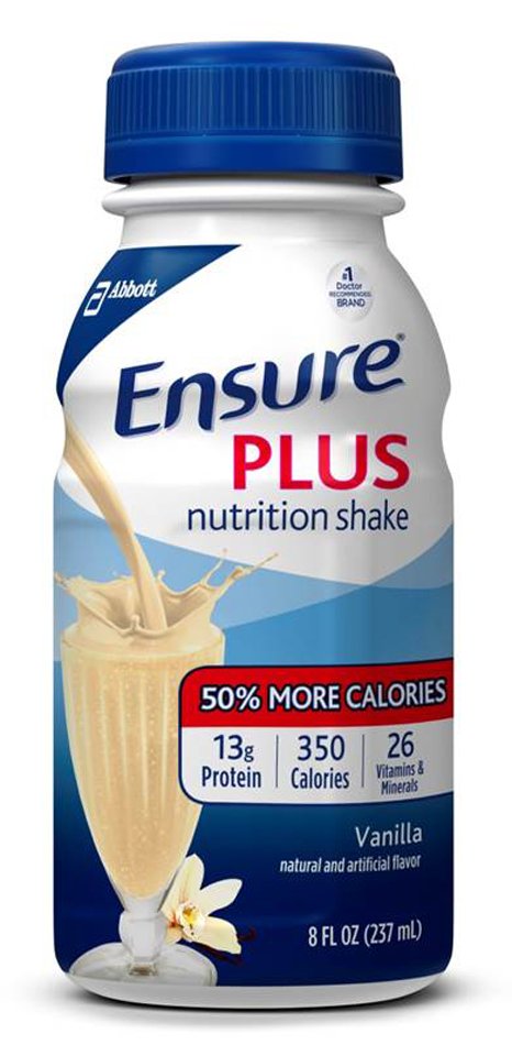 Oral Supplement Ensure® Plus Nutrition Shake Vanilla Flavor Liquid 8 oz. Bottle