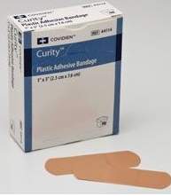 Adhesive Strip Curity™ Plastic Tan 1 X 3 Inch Sterile