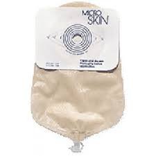 Urostomy Pouch MicroSkin® One-Piece System 9 Inch Length Flat, Pre-Cut 7/8 Inch Stoma Drainable