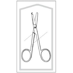 Stitch Scissors Econo Sterile™ Spencer-Littauer 3-1/2 Inch Length Floor / Office Grade Pakistani Stainless Steel Sterile Finger Ring Handle Straight Blunt Tip / Blunt Tip